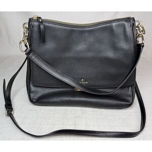 Kate Spade Large Robinson Lane Chantel Leather Top Handle Shoulder Bag In Black
